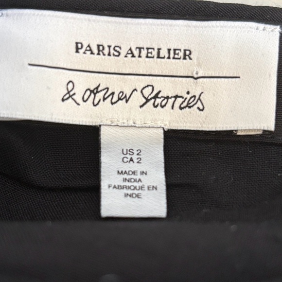 & Other Stories heavily embellished cami crop top in black , sz : 2 - Picture 9 of 10